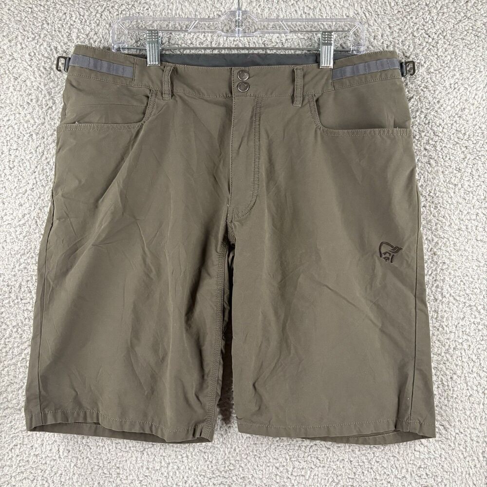 Norrona Men's Large L Svalbard Light Cotton Shorts Slate Gray Hiking Outdoors